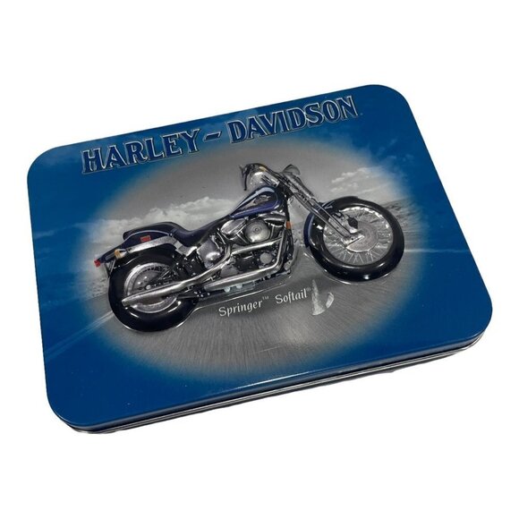 Harley Davidson Motorcycles 2001 Collector Tin & 2 Decks of Cards - Picture 2 of 3